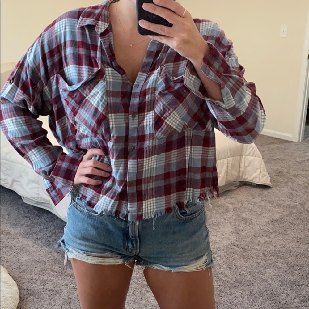 Frayed bottom flannel